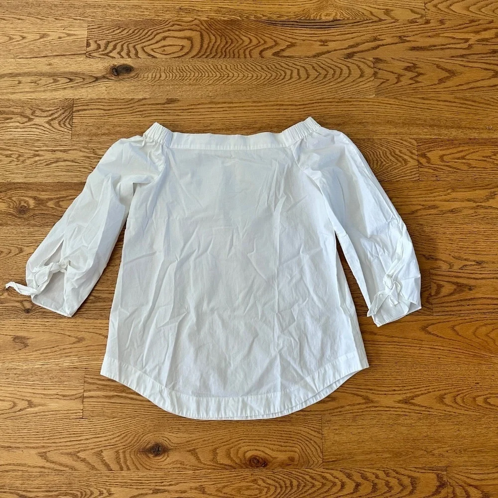 Free People White Off The Shoulder Blouse (Size XS)